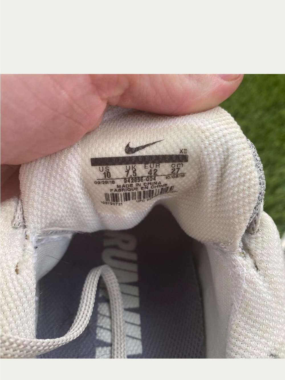 Nike Air Zoom Pegasus 35 white & gray sneakers - Picture 8 of 8